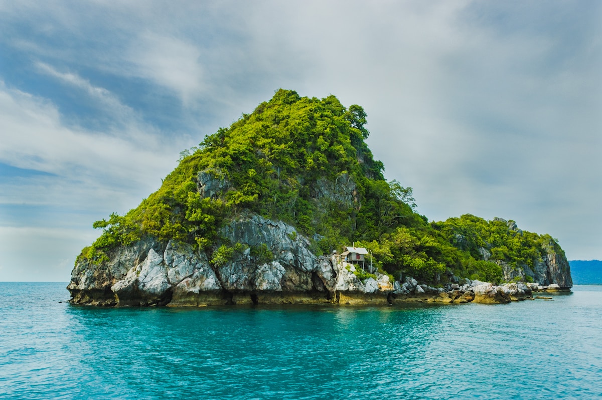 Los Haitises National Park limestone formations and mangroves near Miches
