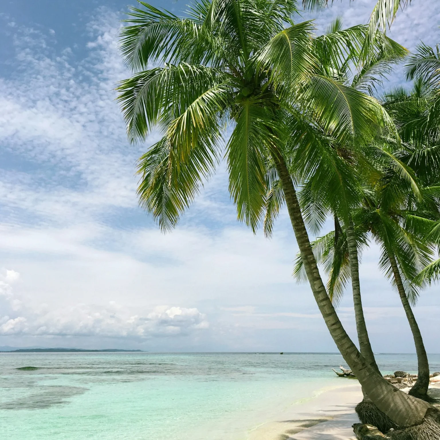 Crystal clear emerald waters at Playa Esmeralda beach in Miches Dominican Republic