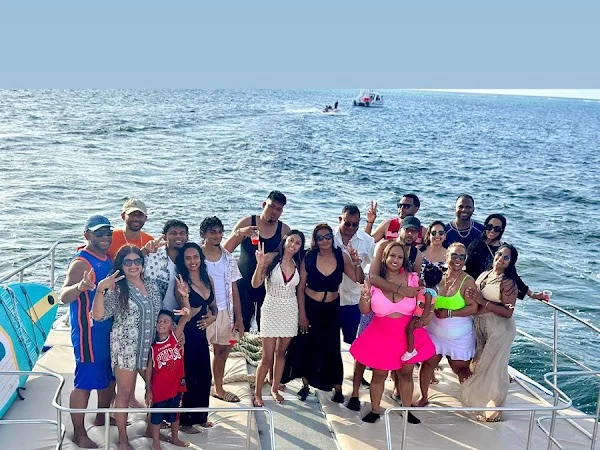 Shavallie's party of 20 on private boat